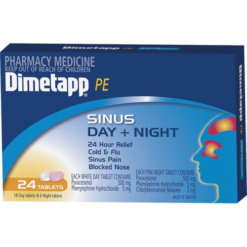 Relief from the symptoms of sinus headache, sinus