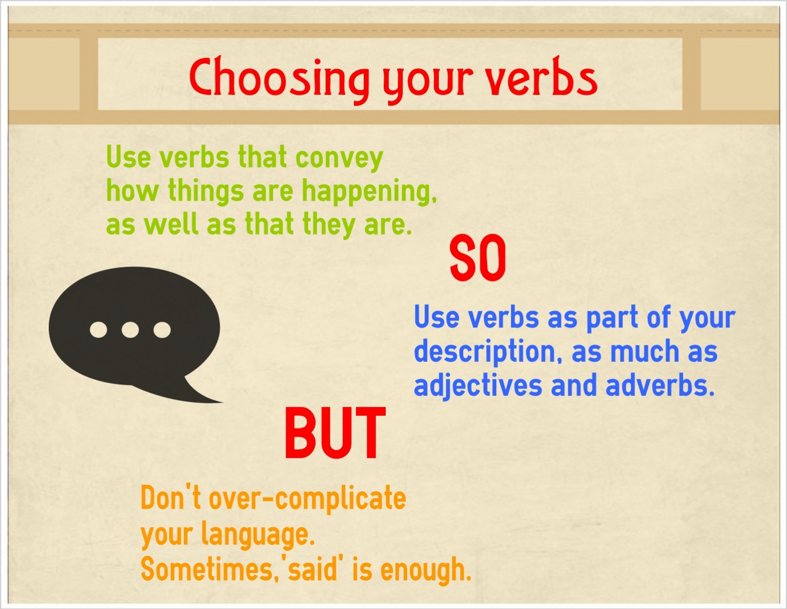 Choosing Your Verbs