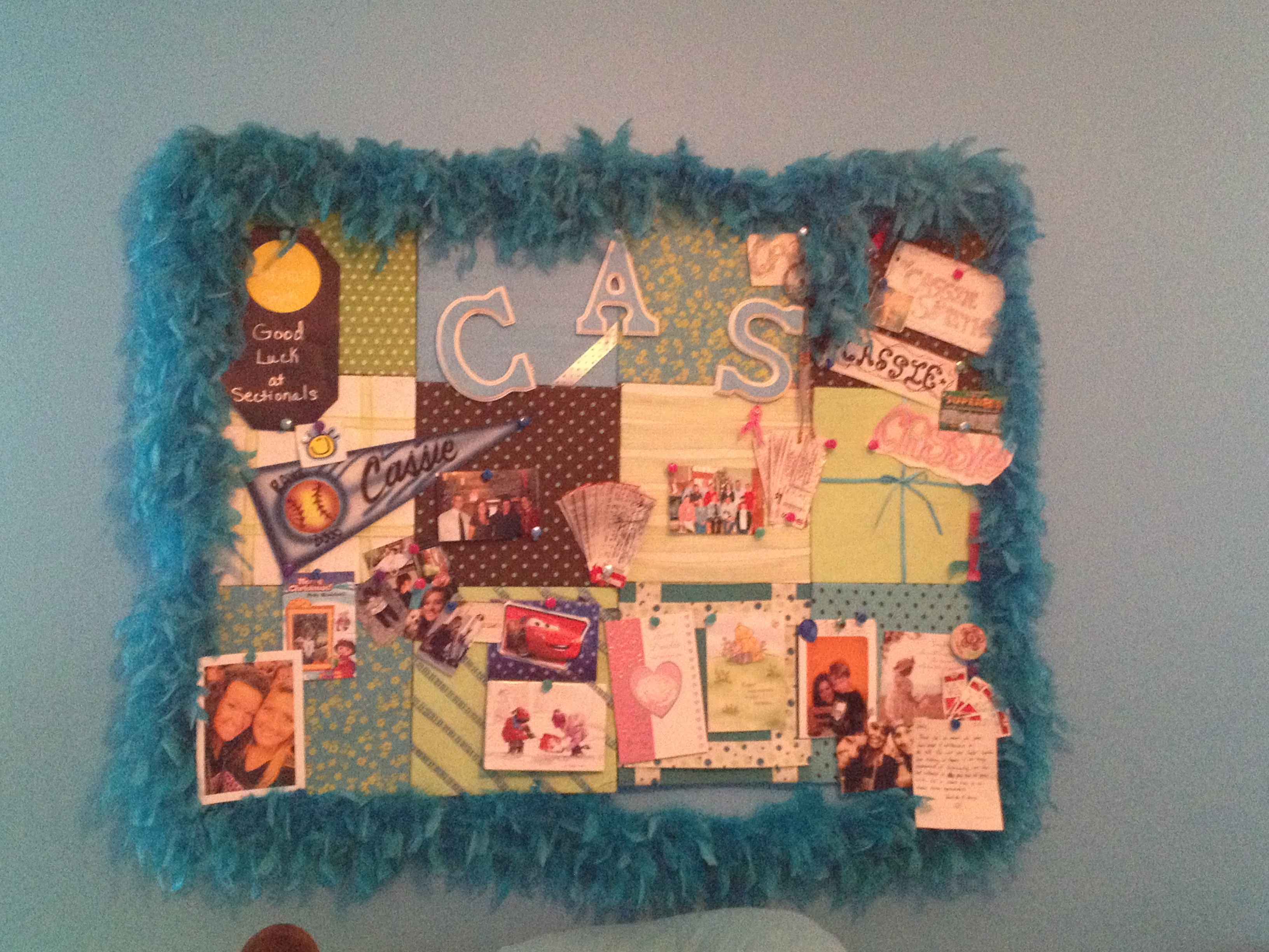 Start with small cork board squares, and buy