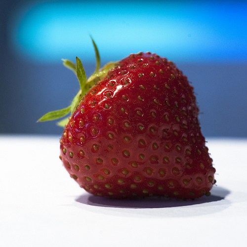 To easily remove the stem from a strawberry,