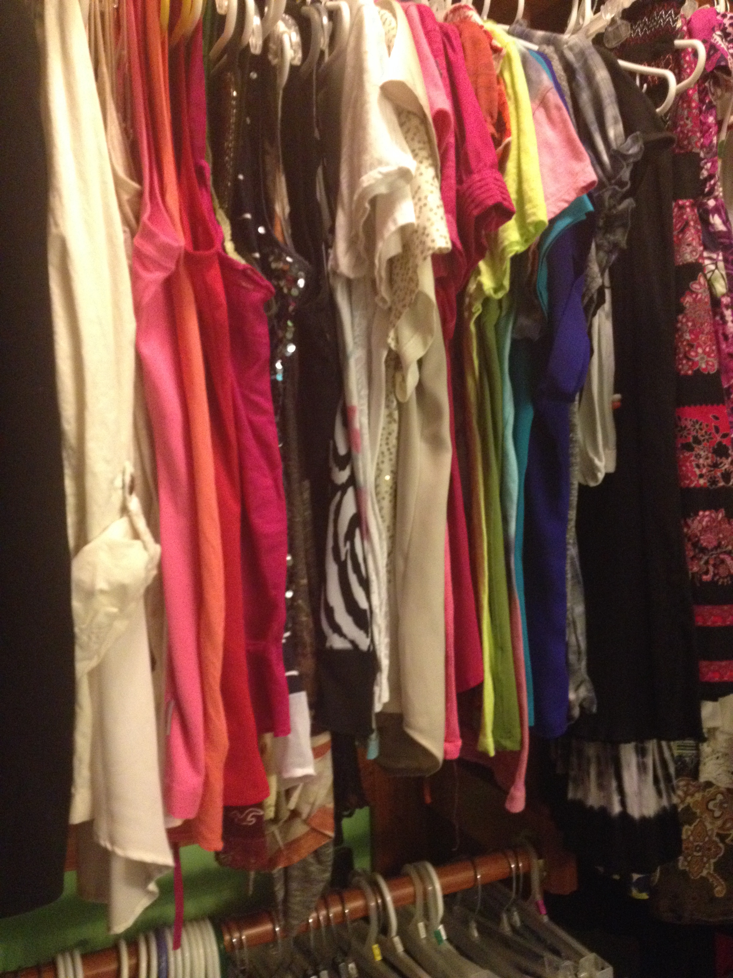 Put your closet in color order so that