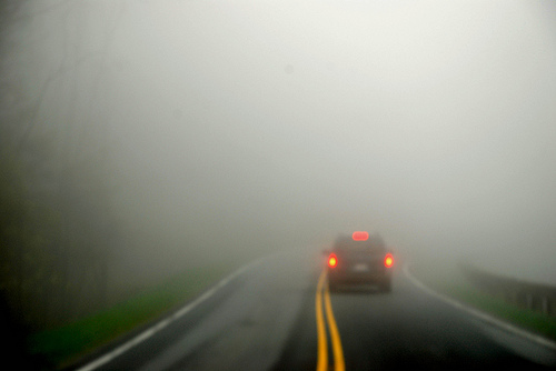 Driving in fog is not something to take
