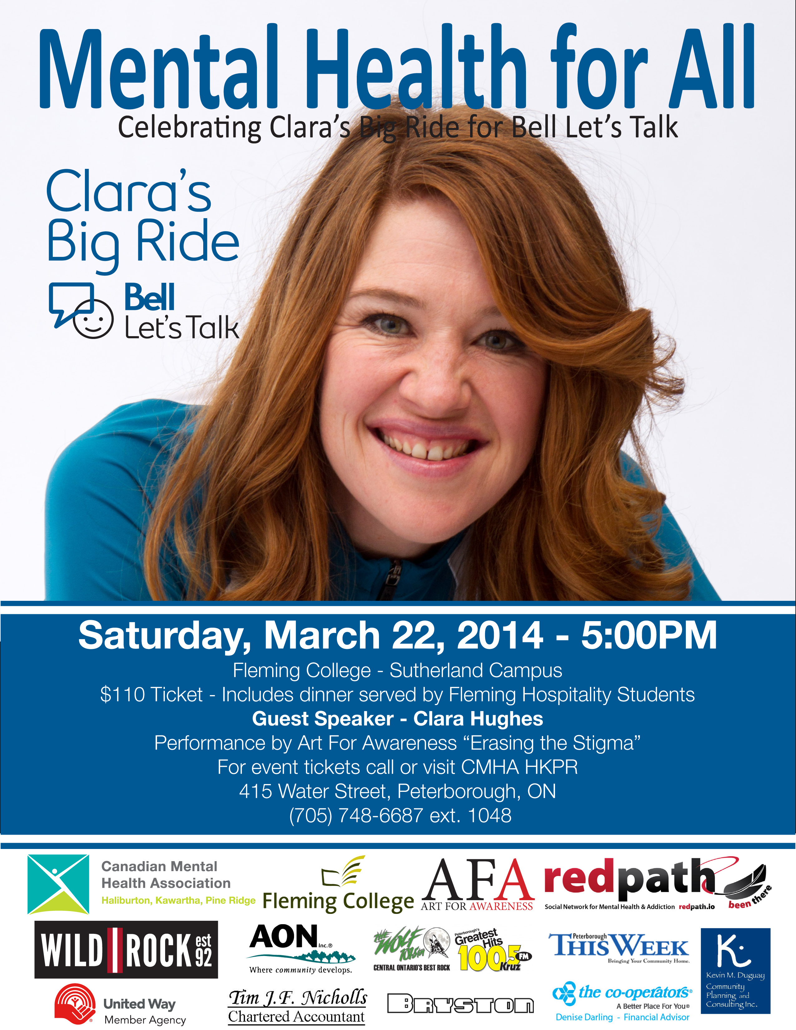 Clara will be at Fleming College the evening