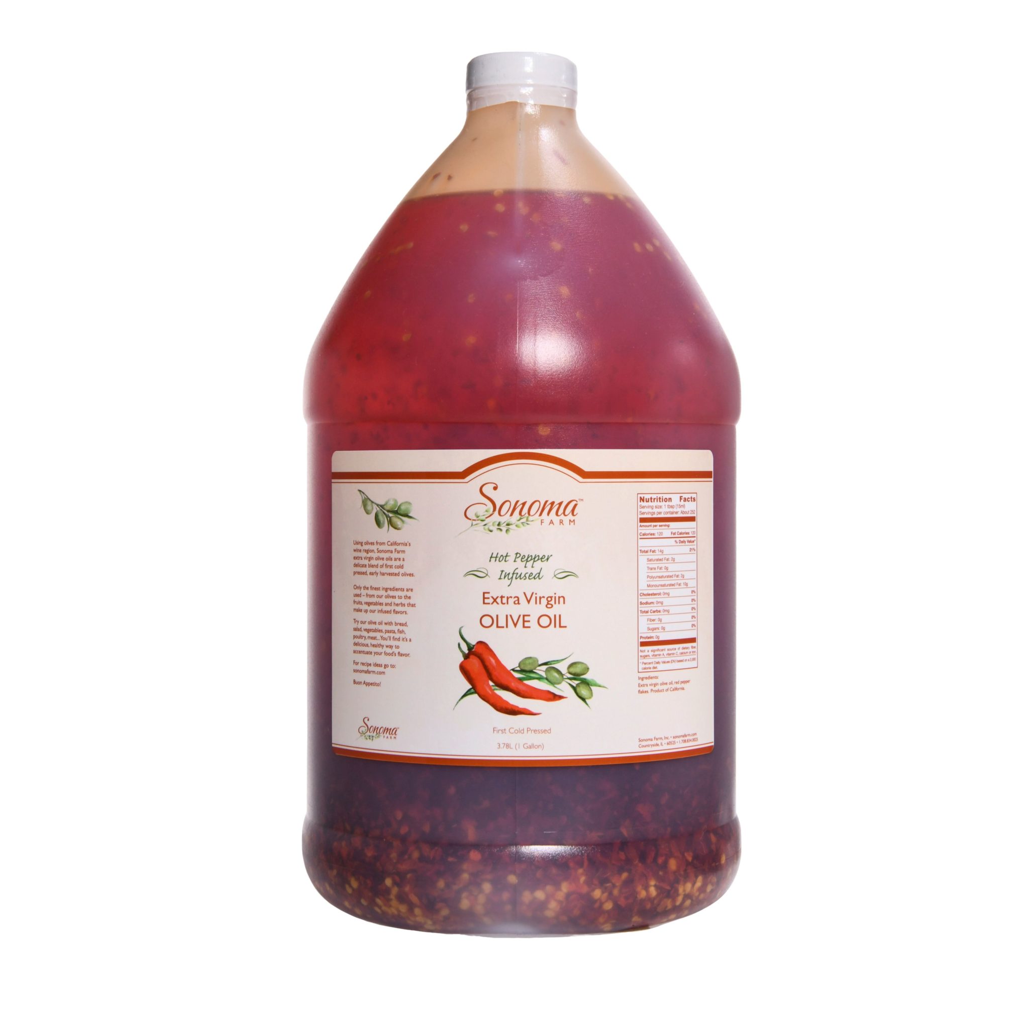 https://www.sonomafarm.com/product/hot-pepper-infused-extra-virgin-olive-oil-with-red-pepper-flakes-bulk-1-gallon-3-8-liter-128oz-food-service/