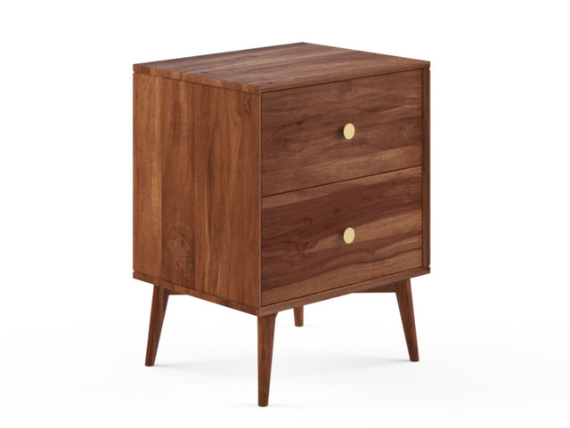 Buy now - https://roomlane.com.au/fairfield-bedside-table-acacia-with-metal-knobs-in-brass-finish/ The Fairfield Bedside Table