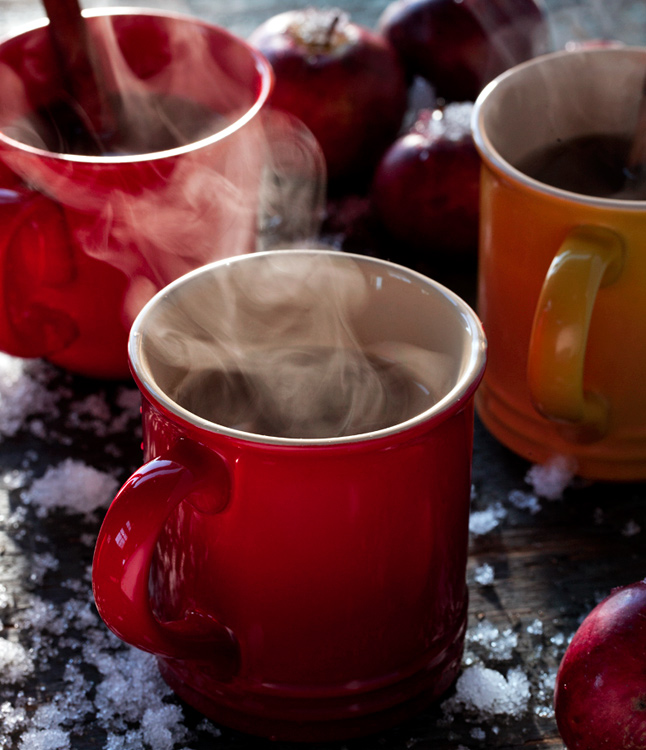 Warm cider is perfect on a fall day,
