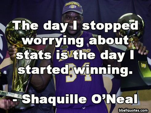 Shaq said it himself. The day he stopped