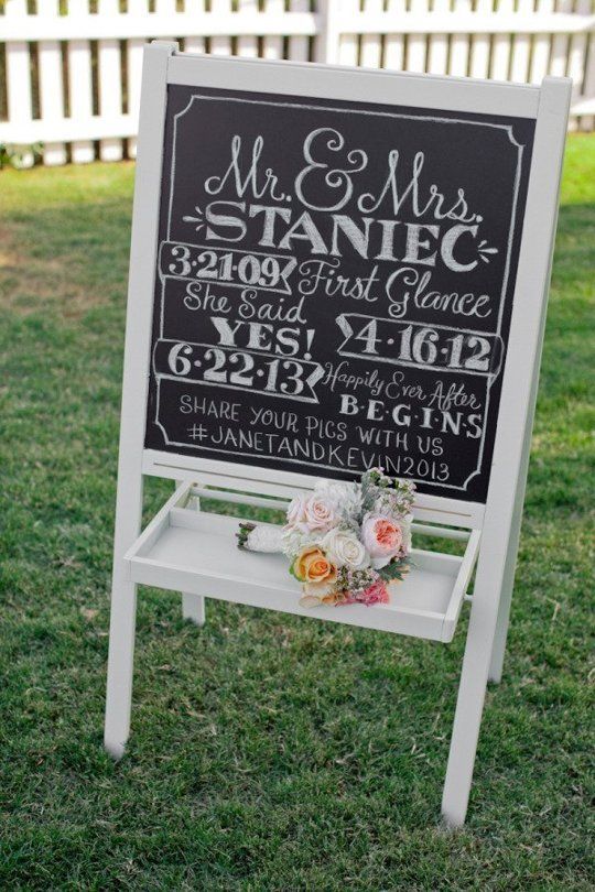 The wedding chalkboards are amazing and are a