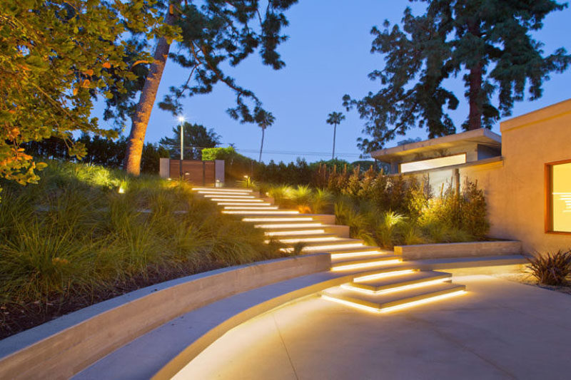 LED lights on Outdoor Stairs